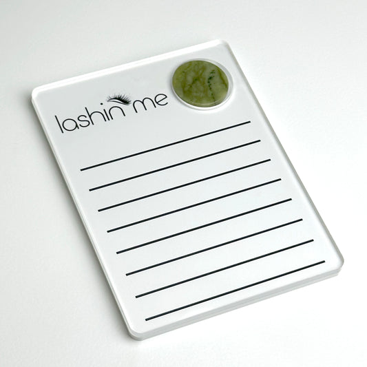 Acrylic White Palette with Jade Stone