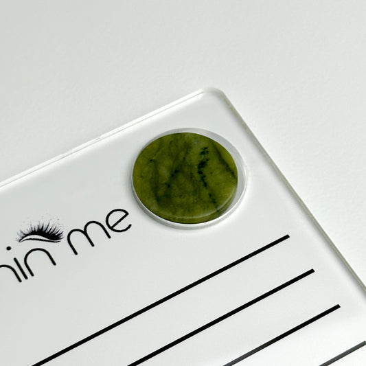Acrylic White Palette with Jade Stone