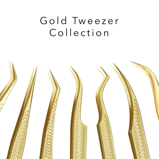 Long C Curl Gold Tweezer - GS01