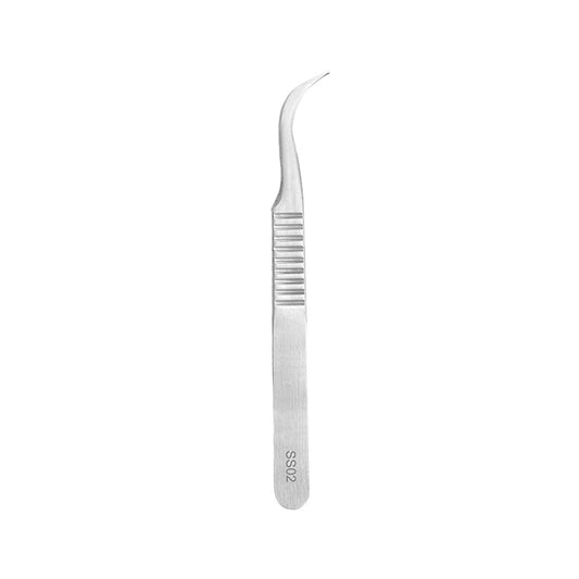 Long C Curl Silver Tweezer - SS02