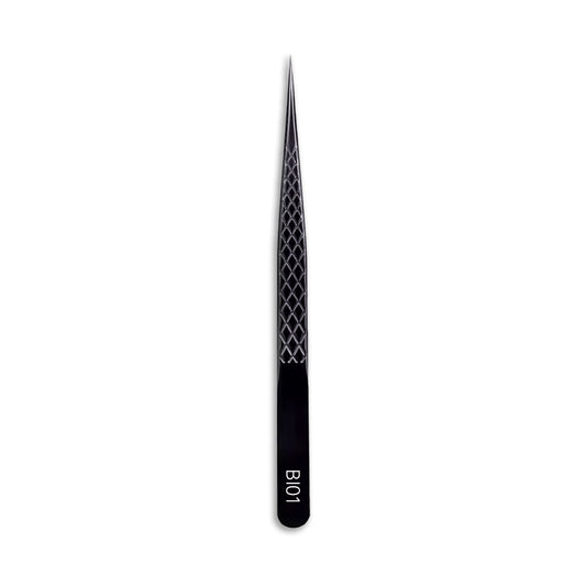 Black Straight Isolation Tweezer - BI01