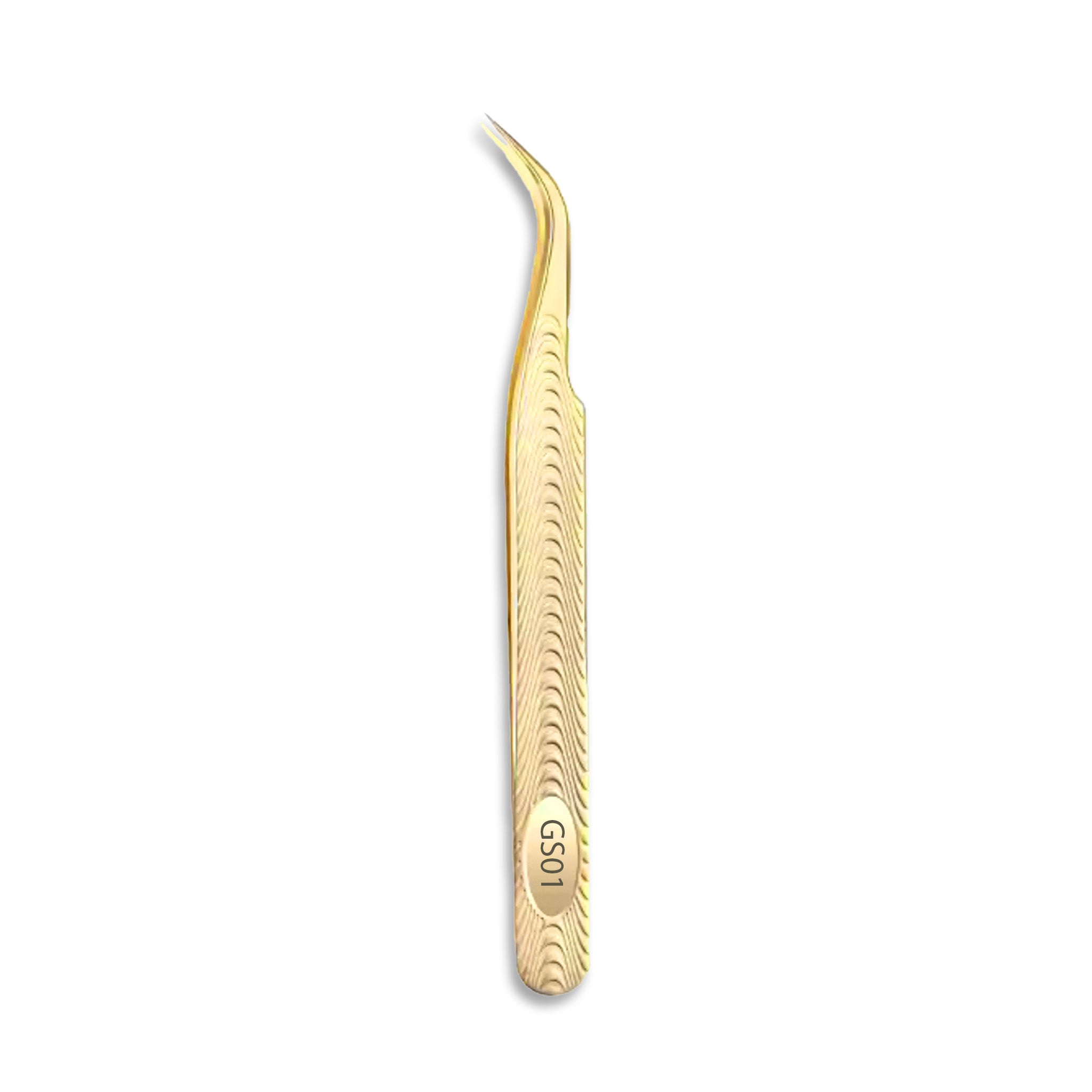 Long C Curl Gold Tweezer - GS01