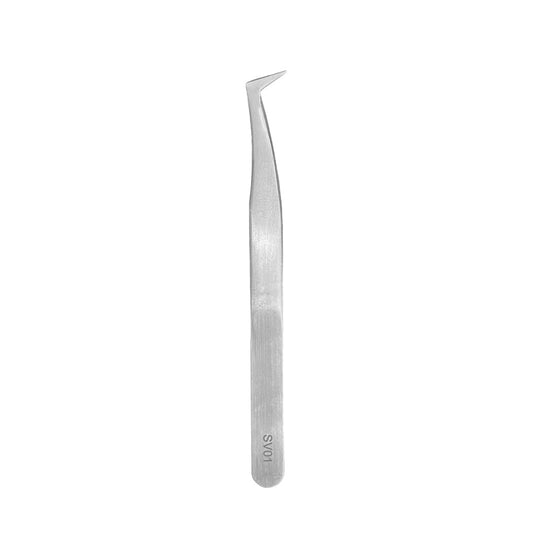 90 Degree Angled Silver Tweezer - SV01